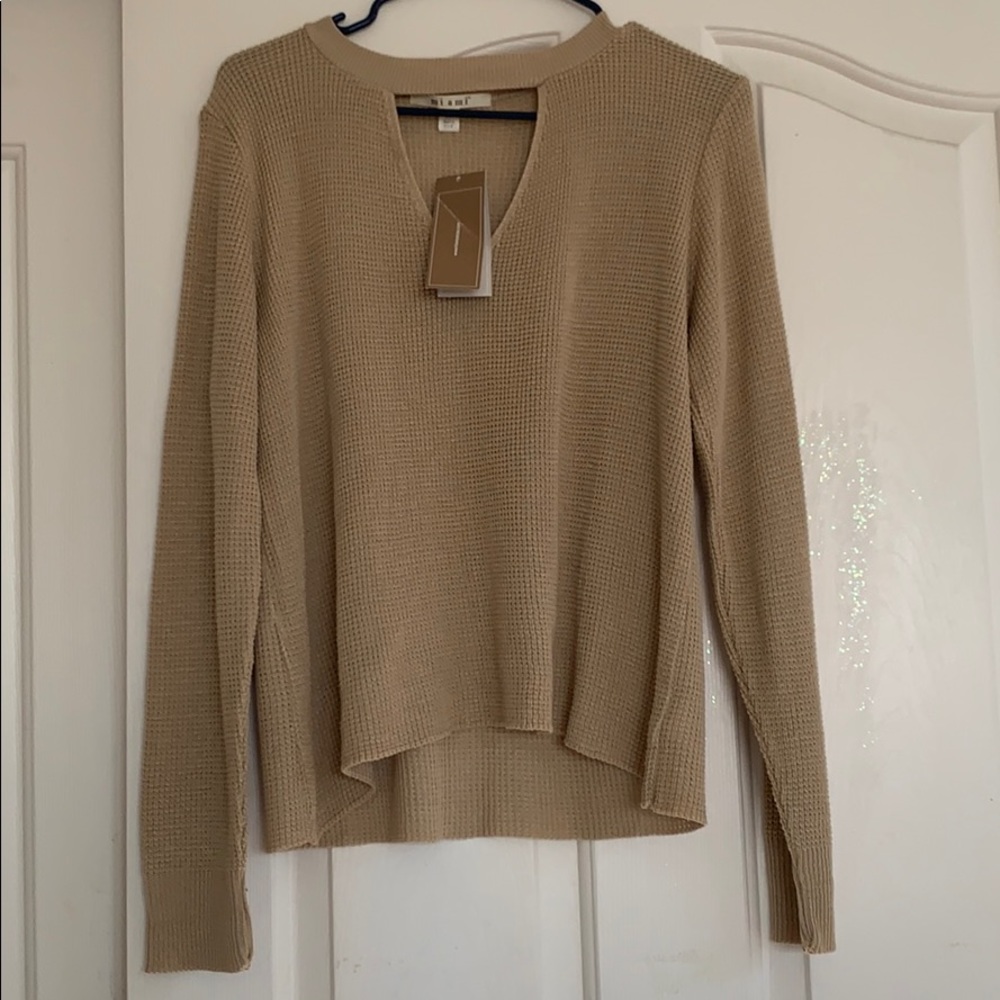 Beige Miami keyhole sweater, Francescas’s size M
